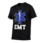 EMT EMS Paramedic Thin White Line Two-Sided EMT Gift  Heathered Texture T-Shirt