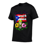 Funny Boricua Coqui Frog Taino Puerto Rico Puerto Rican  Ribbed Collar T-Shirt