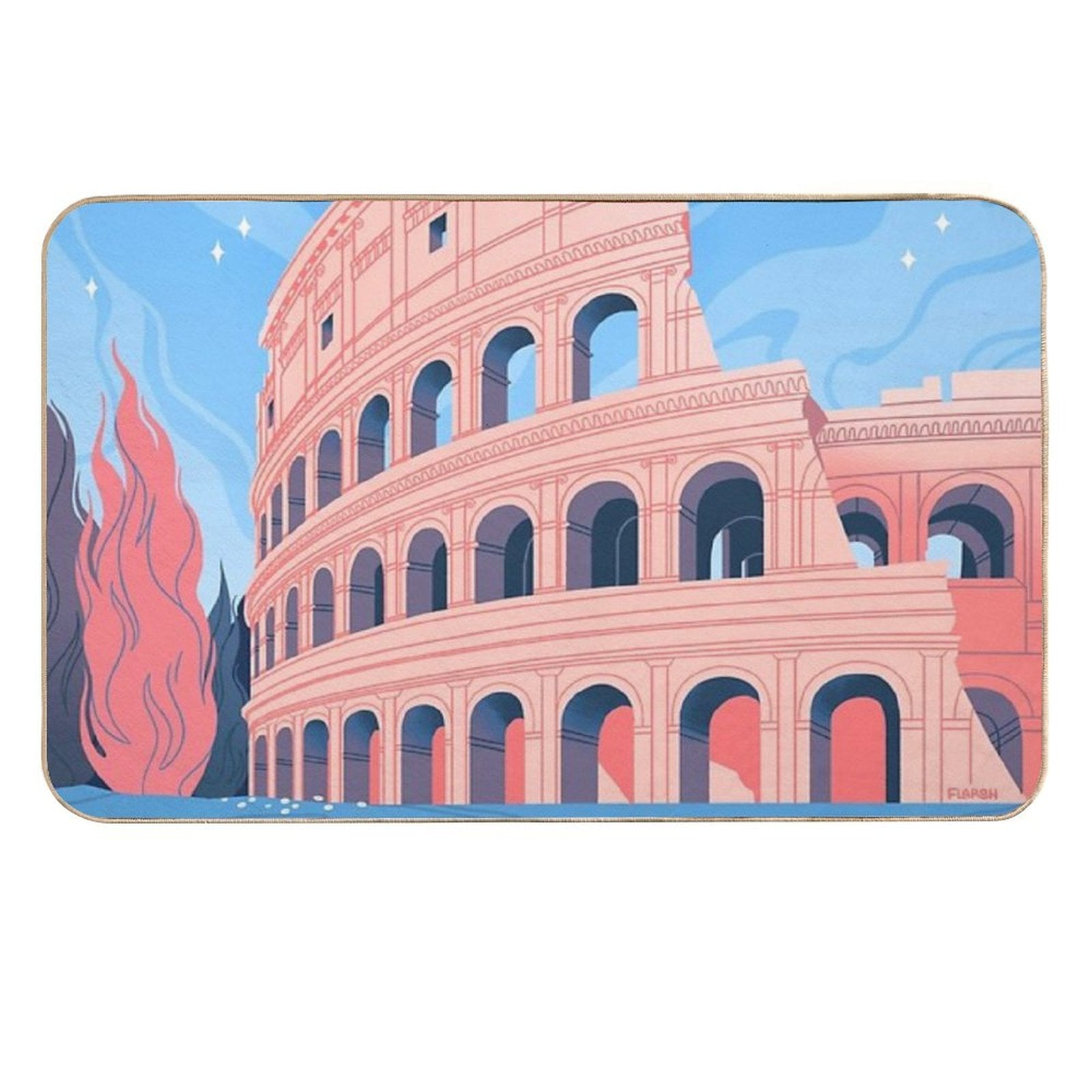 May Colosseum  Slip-Resistant Bath Mat