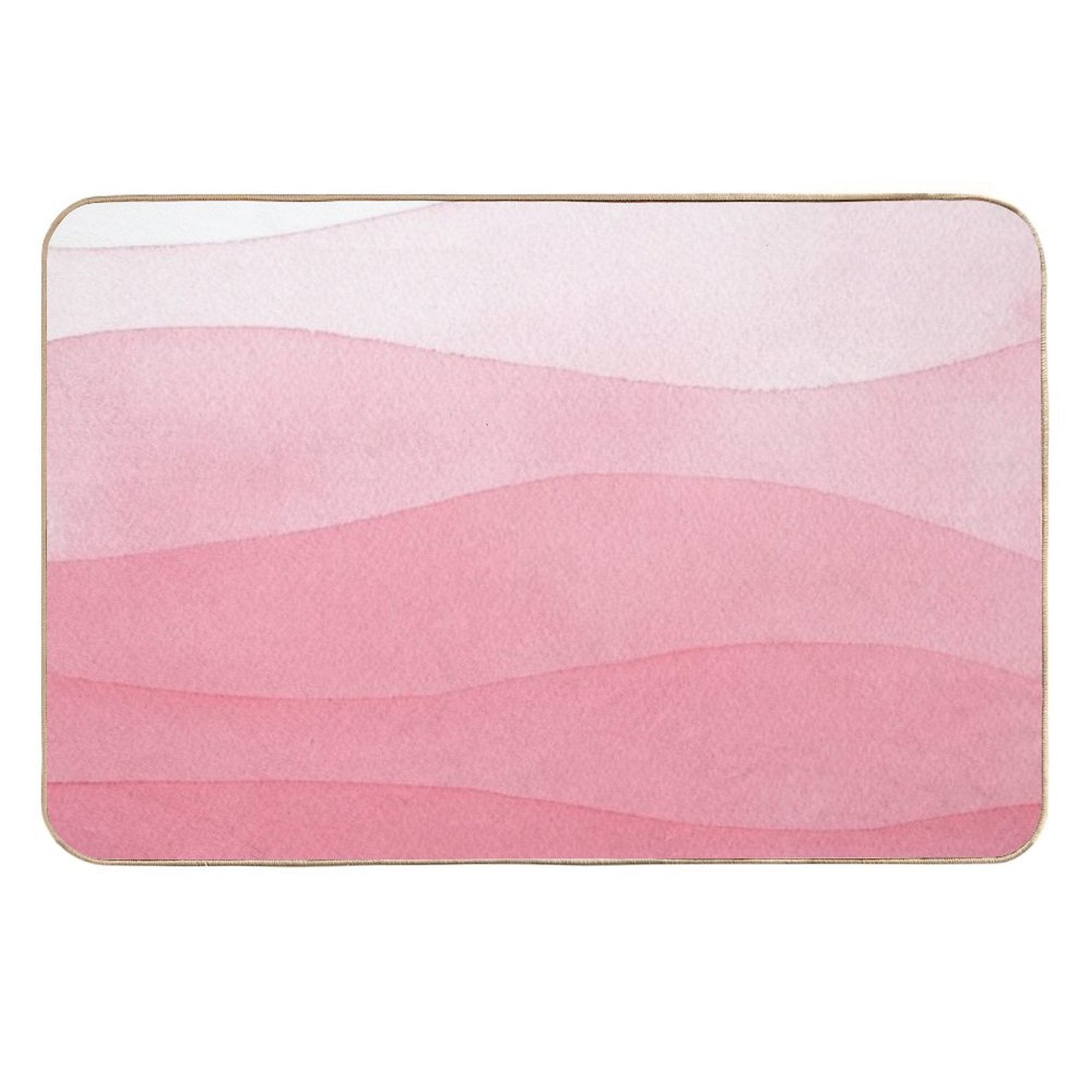 Pink Watercolor Waves  Eco-Friendly Bath Mat