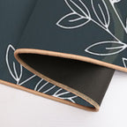 Leaves A Swirl Pattern Dusky Blue  Versatile Bath Mat