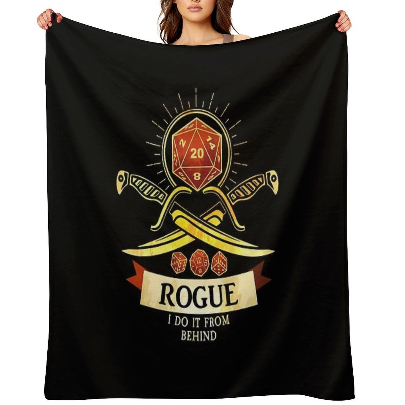 Rogue I Do It From Behind Travel-friendly Throw Blanket