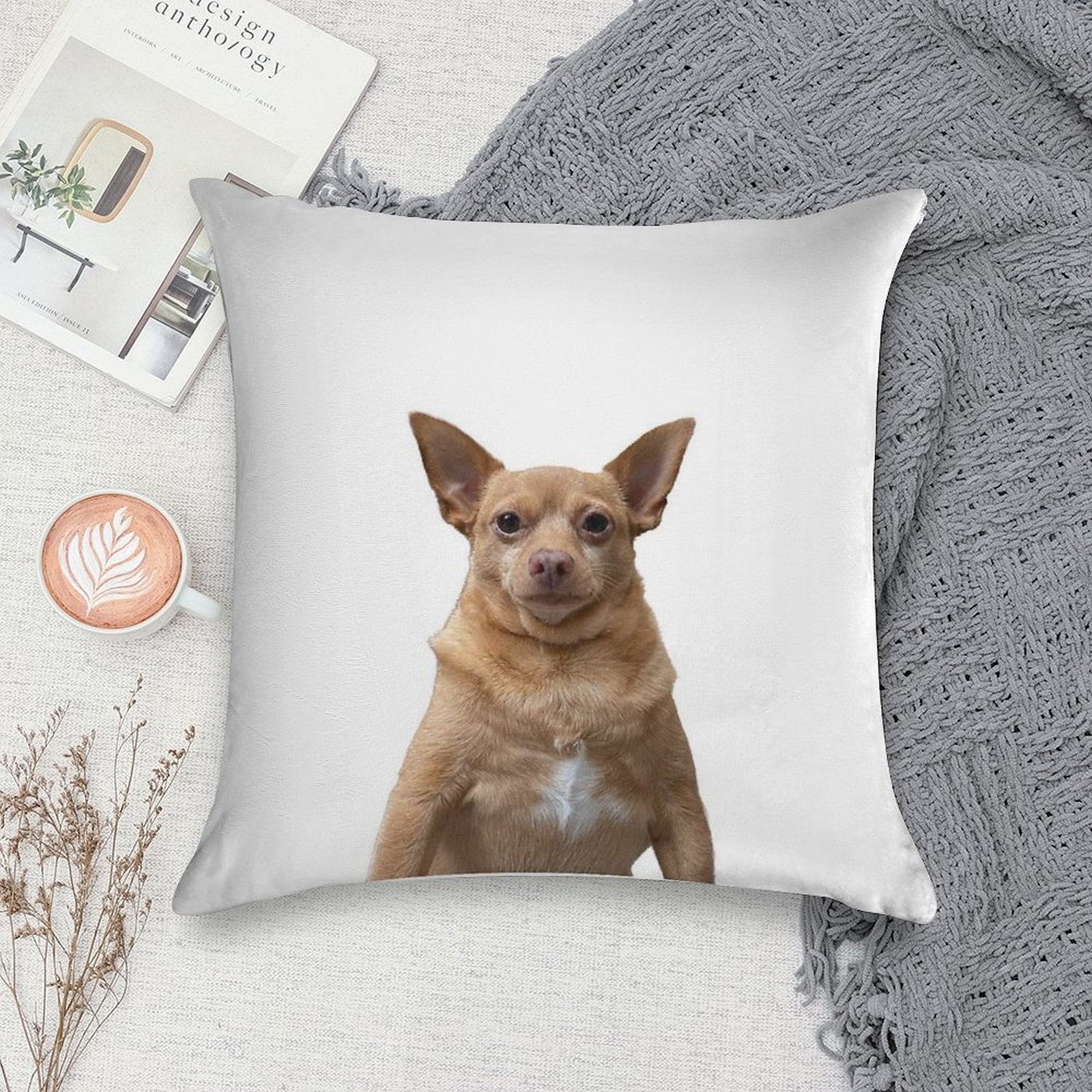 Macho Cheddar Soft Shrink-Resistant Throw Pillow