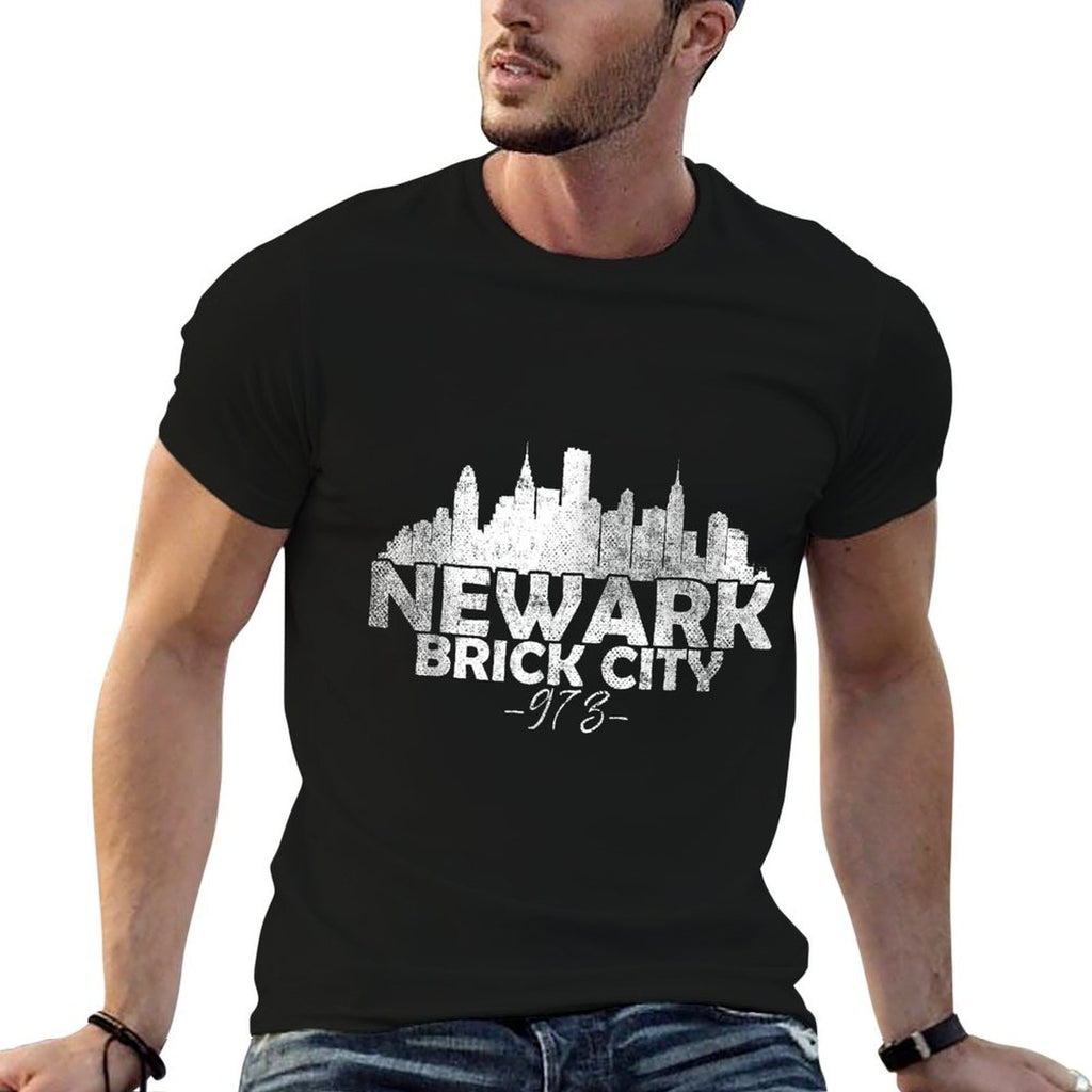 Newark New Jersey NJ  Brick City Skyline  Graphic-printed T-Shirt