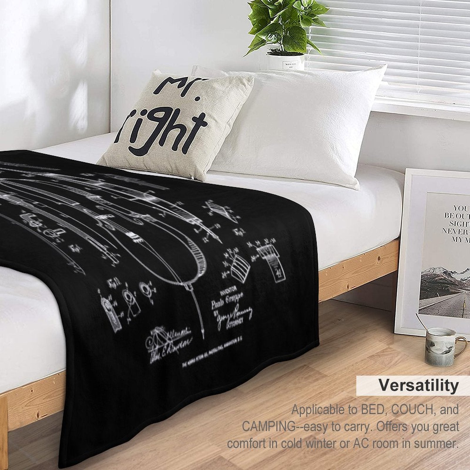 Cello Vintage Patent Cellist Drawing Print Versatility Throw Blanket