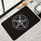 Baphomet Pentagram  Rapid-Drying Bath Mat