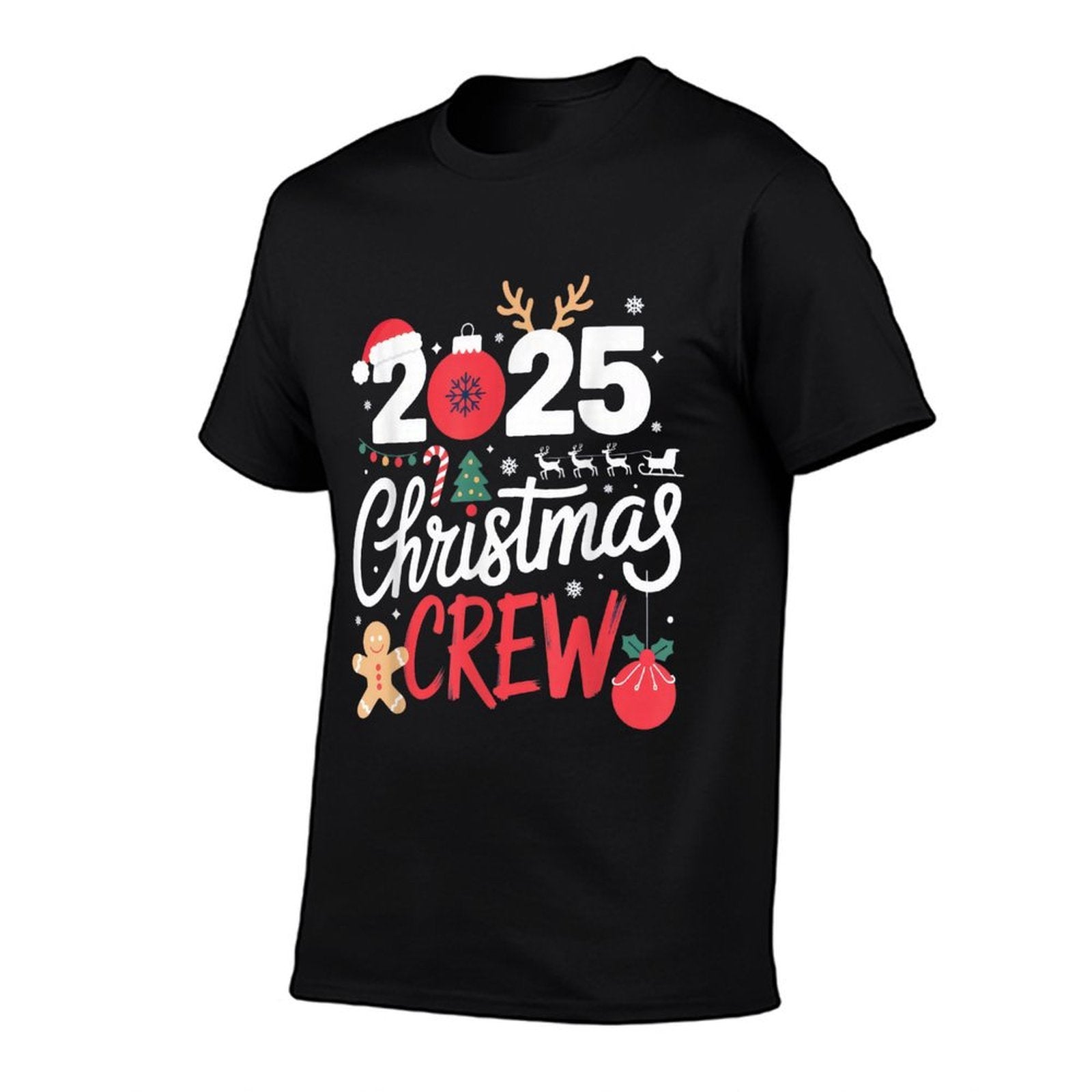 2025 Christmas Crew Festive Family Friends Holiday  Relaxed-fit T-Shirt