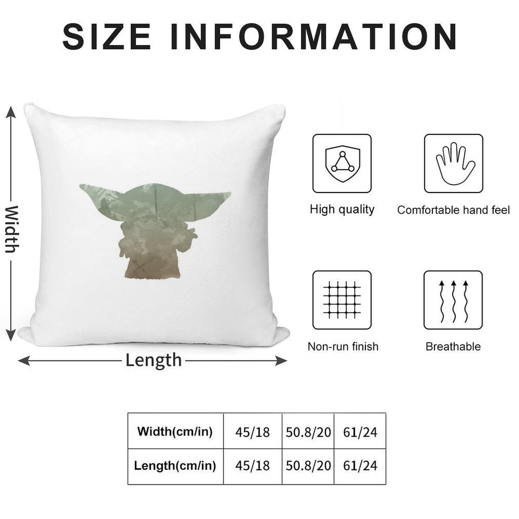 Baby Inspired Silhouette Soft Shrink-Resistant Throw Pillow