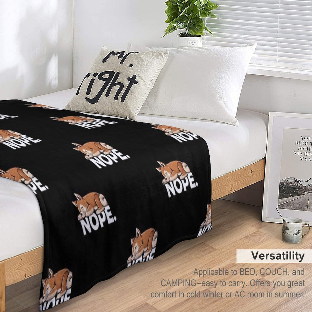 Shiba Inu Velvety-soft Throw Blanket