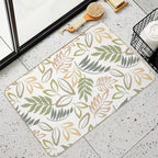 Natural Leaf Seamless Pattern  Multi-Purpose Bath Mat