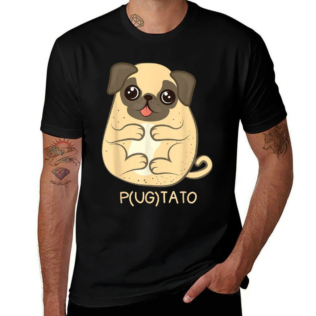 Pugtato Pug Potato Dog Lover Gift  Summer-ready Fabric T-Shirt