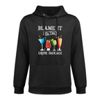 Funny Cruise Ship Wear Vintage Blame It On The Drink Package Layering Staple Hoodie