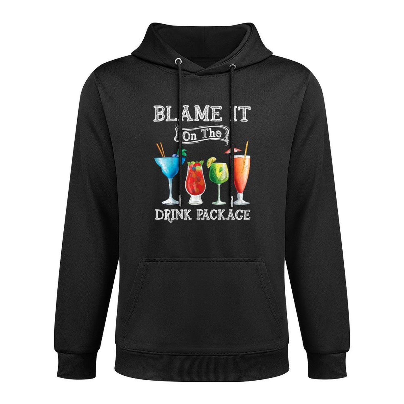 Funny Cruise Ship Wear Vintage Blame It On The Drink Package Layering Staple Hoodie