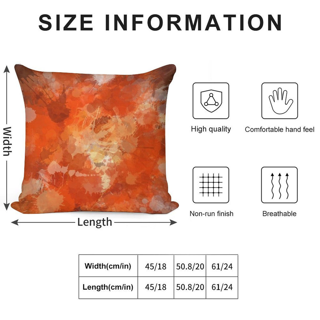 Modern Contemporary Orange Abstract Art Soft Warmth Comfort Throw Pillow