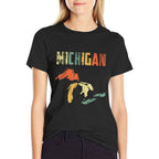 The Great Lakes Largest Water Retro Color Michigan MI Pride  Quick-drying T-Shirt