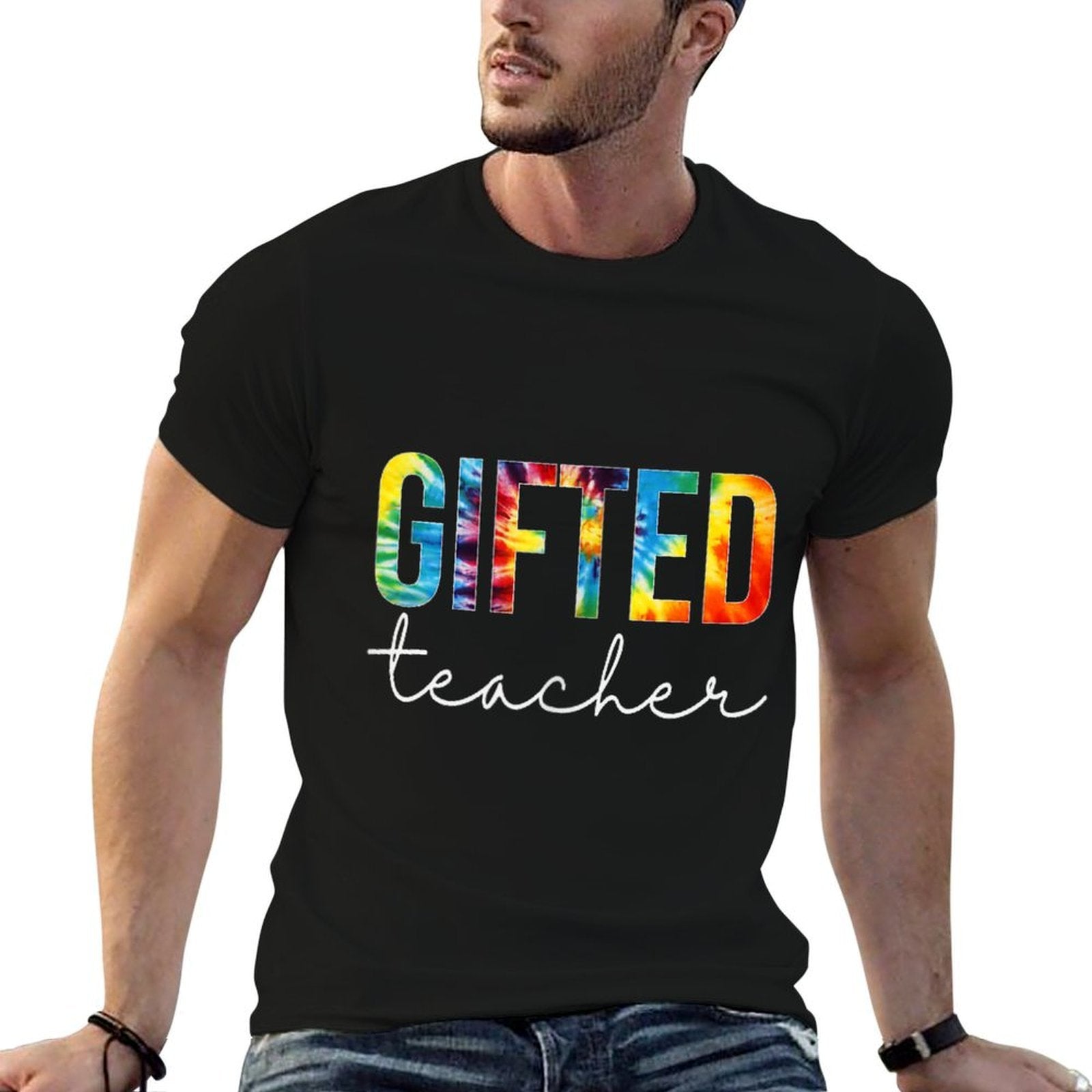 Gifted Teacher Women Tie Dye Back To School Appreciation Day  Relaxed-fit T-Shirt