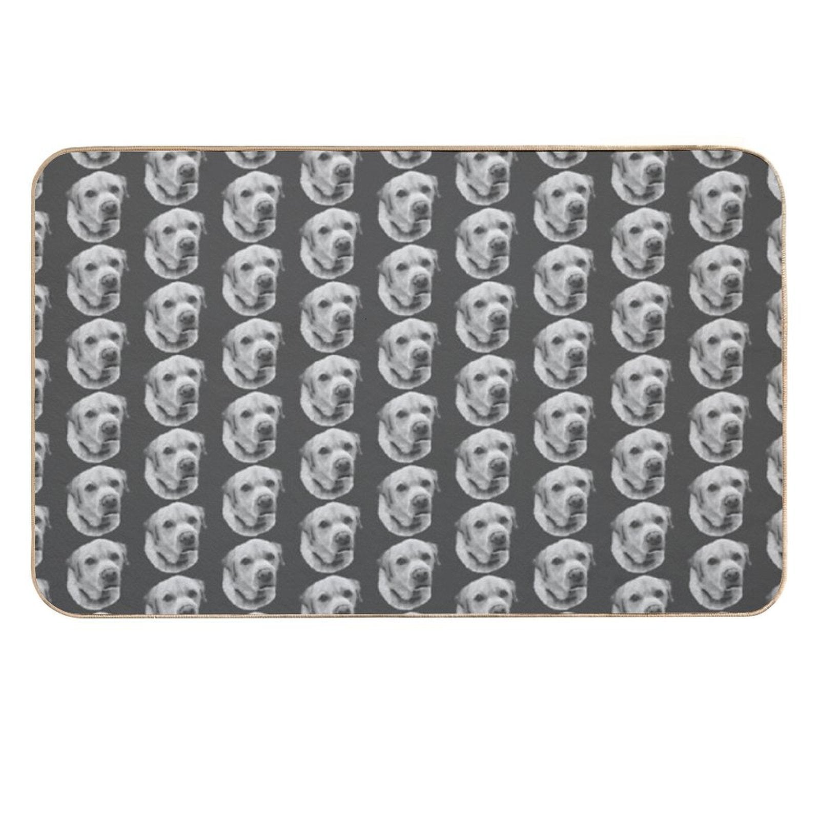 Monochrome Yellow Labrador  Easy Maintenance Bath Mat