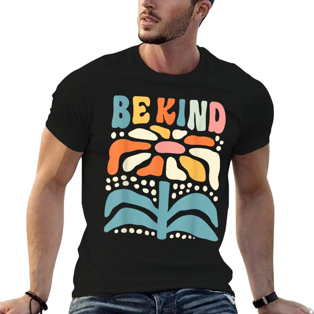 Be Kind - Retro Groovy Daisy Kindness Inspirational  Affordable Price T-Shirt