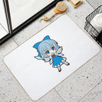 Blue Girl  Rapid-Drying Bath Mat