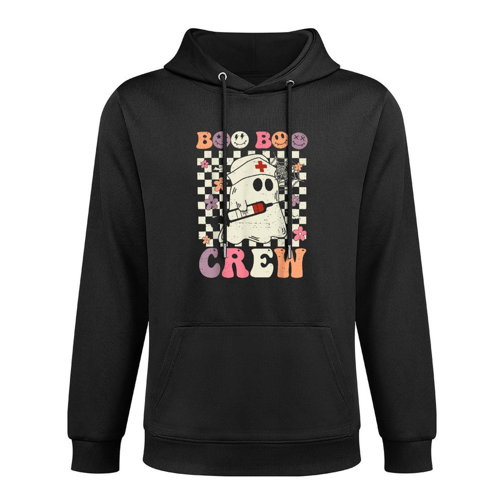 Retro Boo Boo Crew Nurse Halloween Ghost Nursing Layering Staple Hoodie