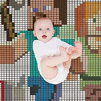 Steve And Alex Minecraft Theme Wrinkle-free Throw Blanket