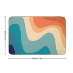 Retro Summer Swirl Wave #1 #minimal #decor #art  Rapid-Drying Bath Mat