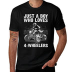 Cute ATV Design For Men Boys 4 Wheeler Racing Quad ATV Rider  Eco-friendly Material T-Shirt