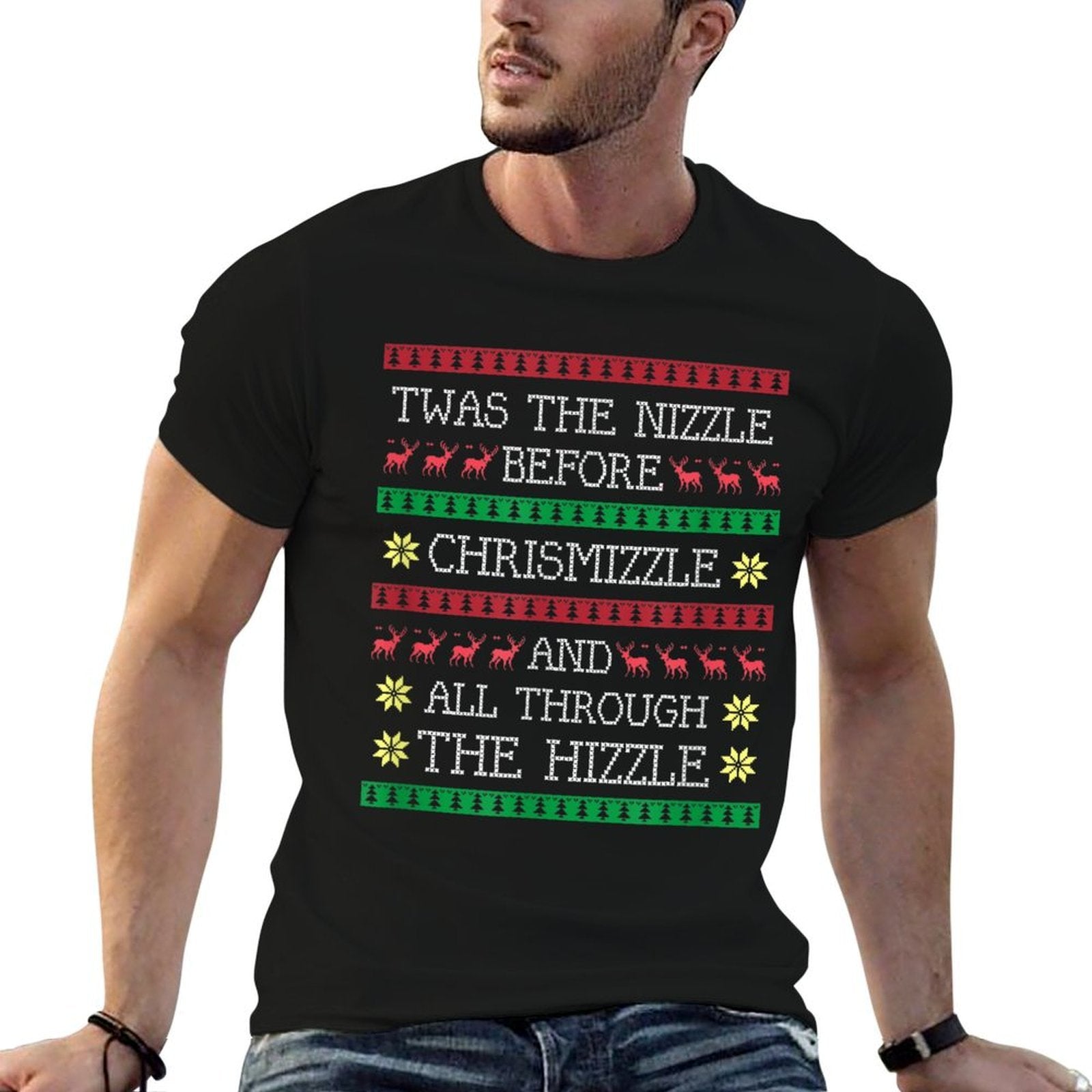 Twas The Nizzle Before Christmas Hip Hop Rap Gangsta T  Lightweight T-Shirt