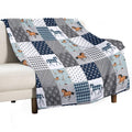 Horse Animal Plaid Versatility Throw Blanket