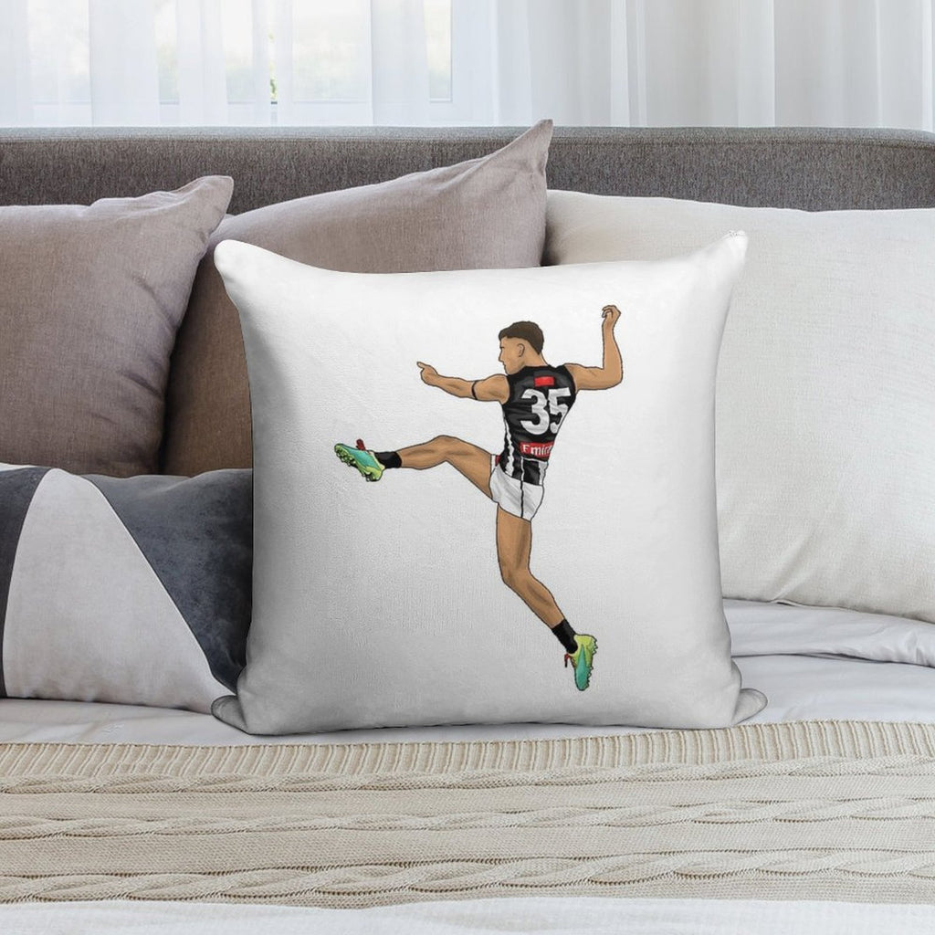 Nick Daicos Soft Reinforced Edging Throw Pillow