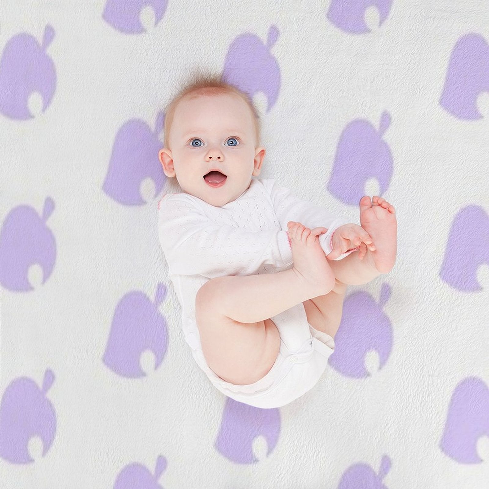 Lilac Animal Crossing Leaf Durable Throw Blanket