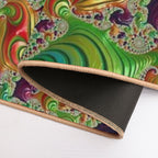 Trippy Tea Party - Fractal Art  Slip-Resistant Bath Mat