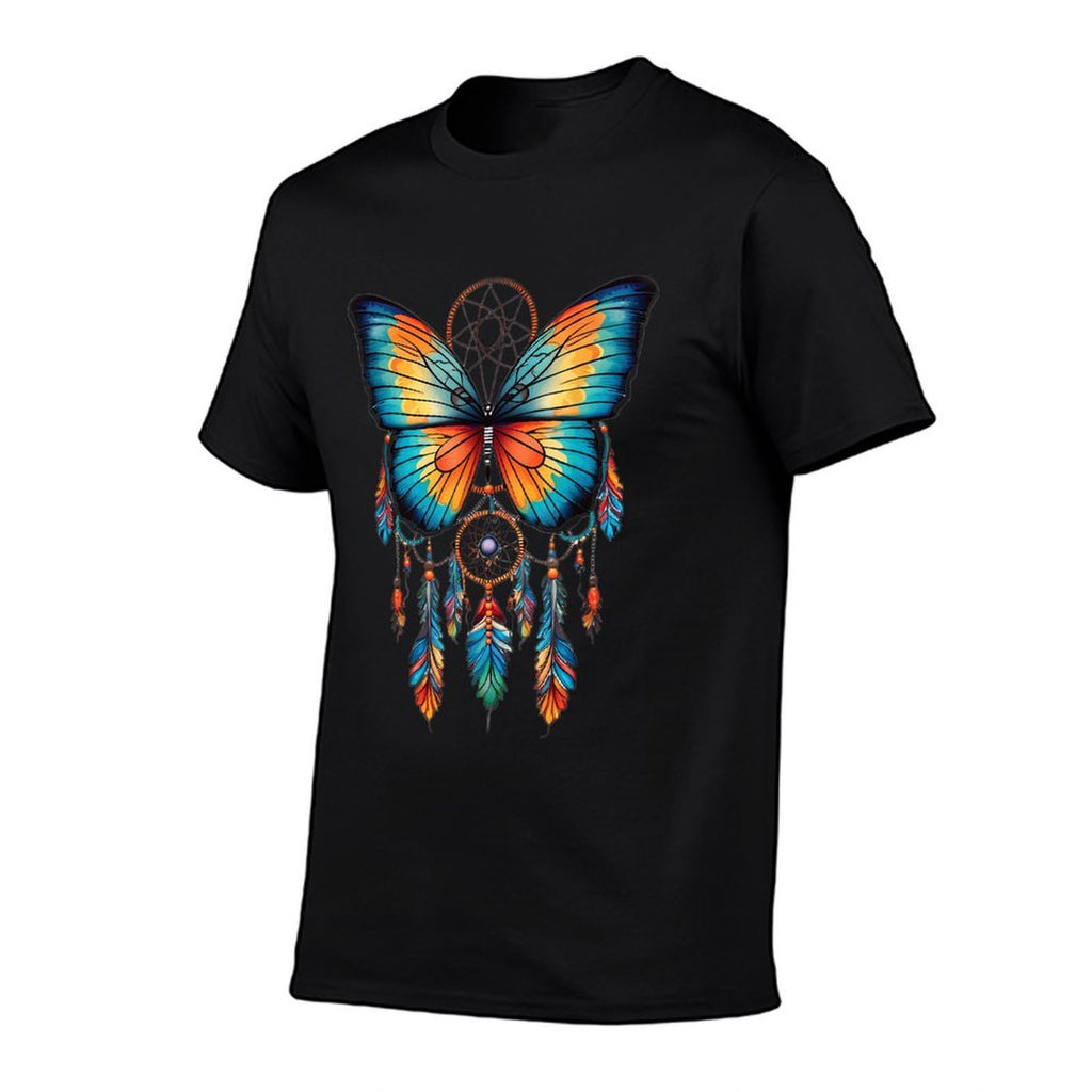 Feather And Butterfly Dream Catcher Designed  Odor-resistant T-Shirt
