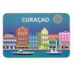 Curacao - Skyline Illustration by Loose Petals  Anti-Trip Bath Mat