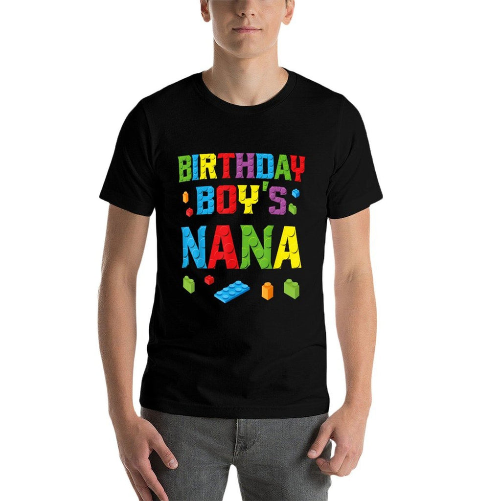 Master Builder Birthday Boys Nana Building Bricks Blocks  Odor-resistant T-Shirt