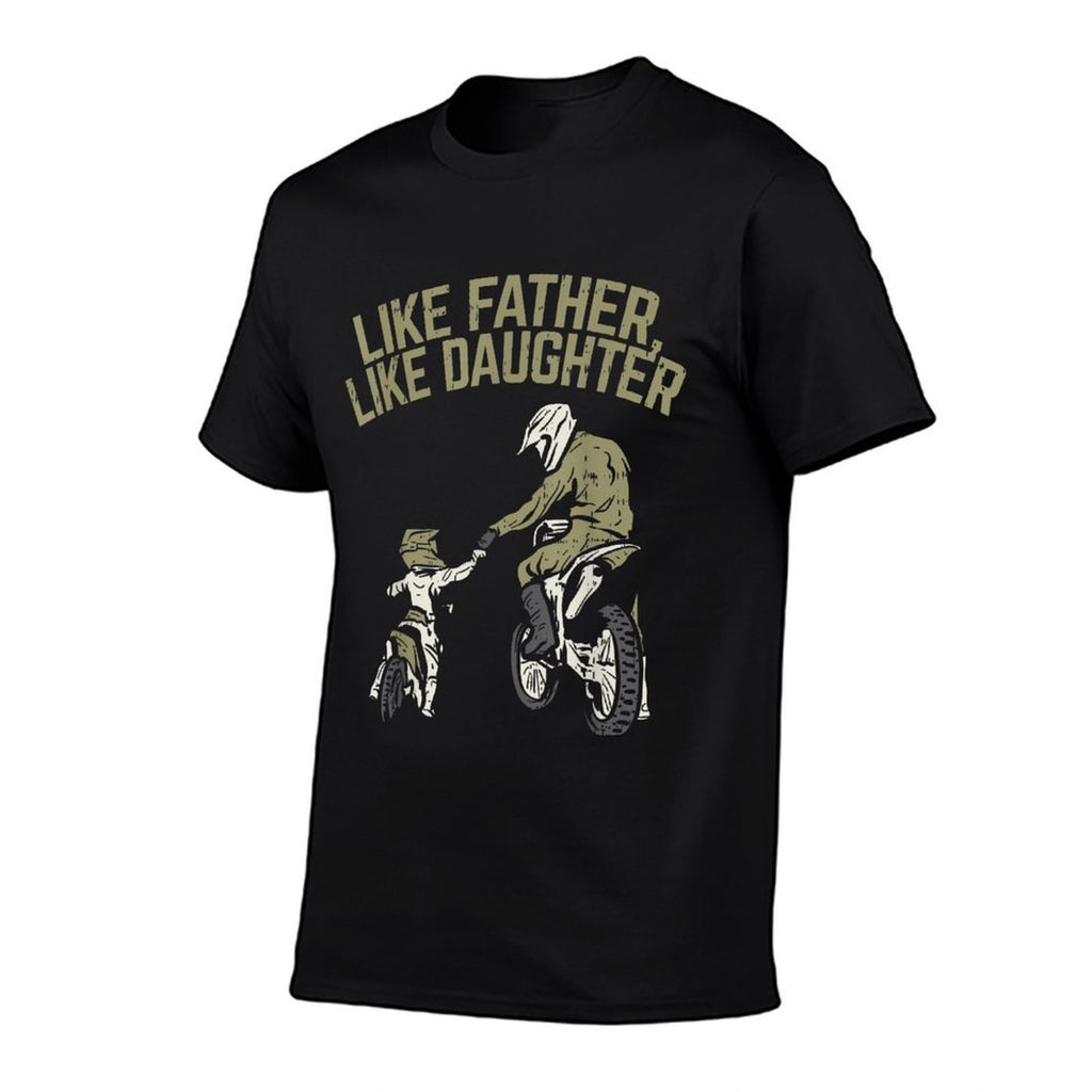 Like Father Daughter Dirt Bike Cute Matching Motocross Gift  Heathered Texture T-Shirt