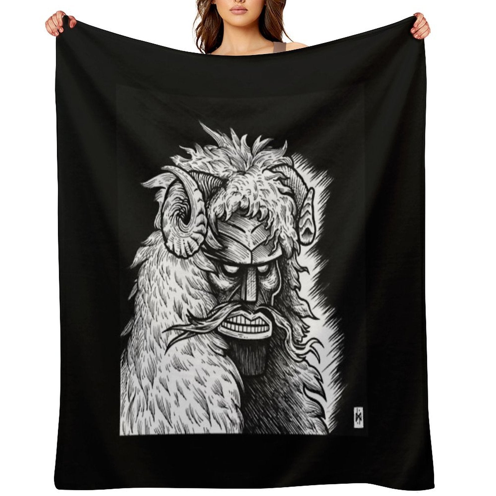 Mohácsi Busó Lightweight Throw Blanket