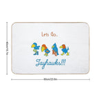KU Jayhawks Over The Years Lets Go Jayhawks Throwback Marching Jayhawks KU Baskball  Versatile Bath Mat