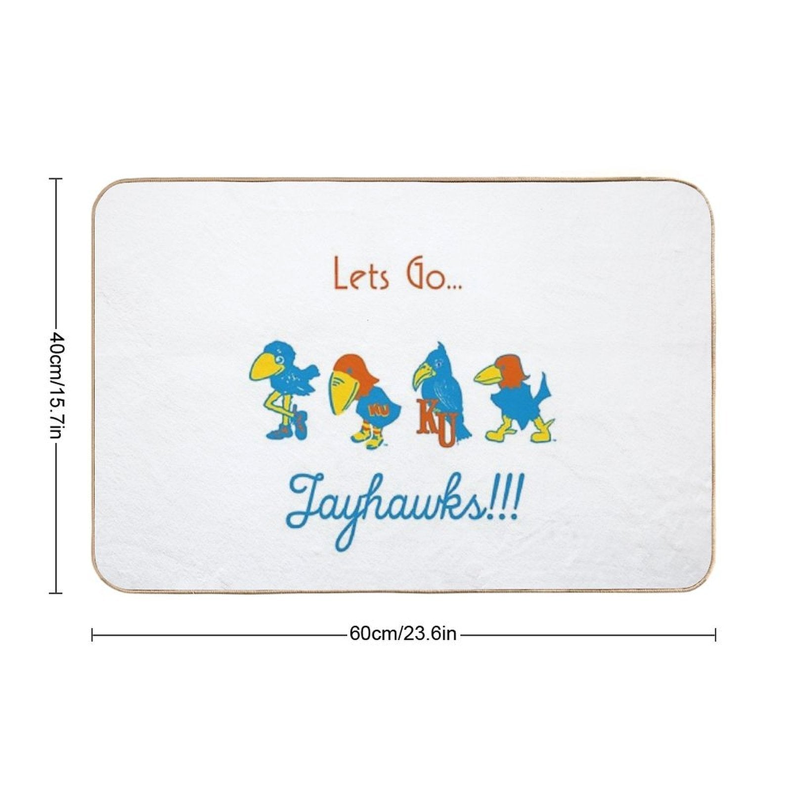 KU Jayhawks Over The Years Lets Go Jayhawks Throwback Marching Jayhawks KU Baskball  Versatile Bath Mat