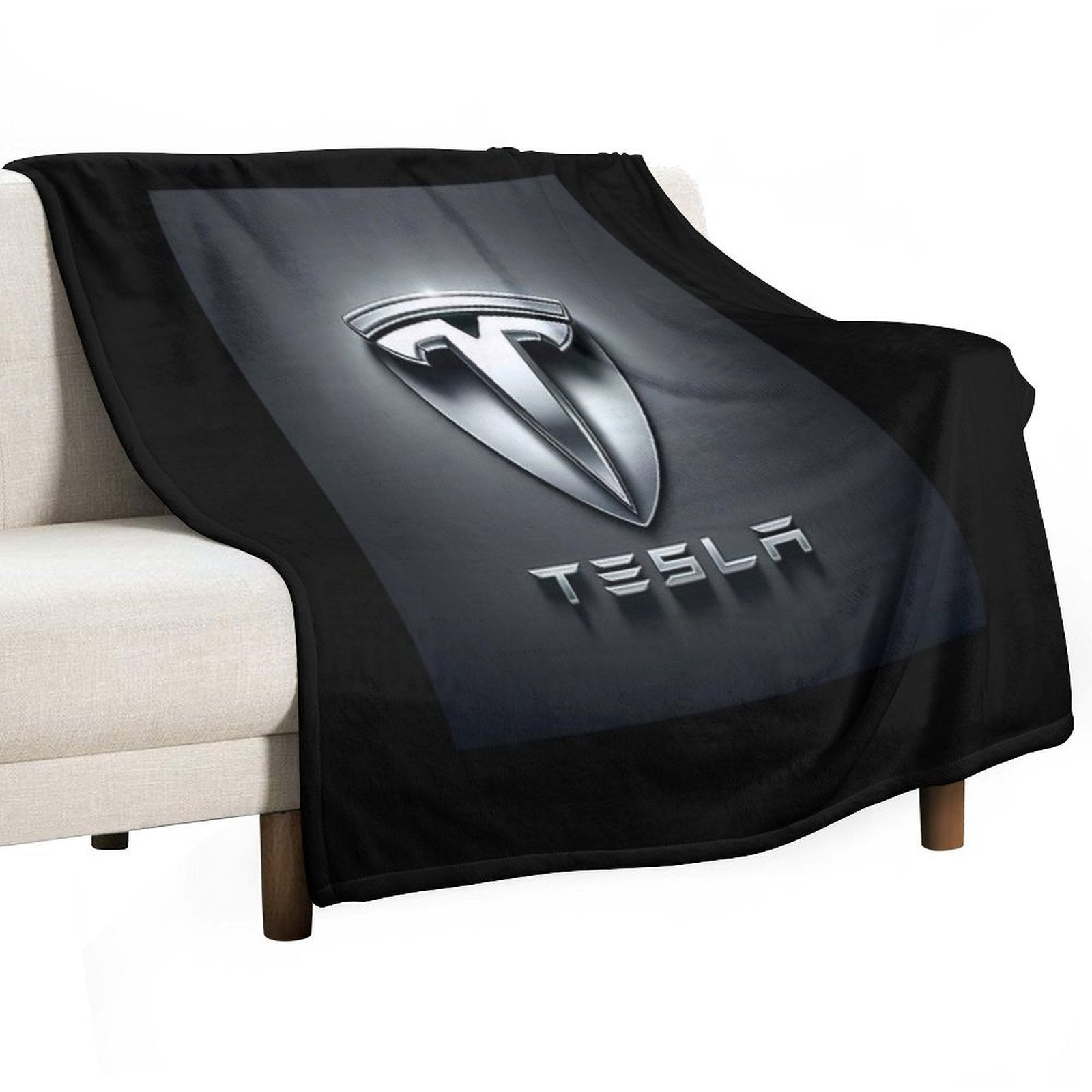 Tesla Logo All-season Throw Blanket