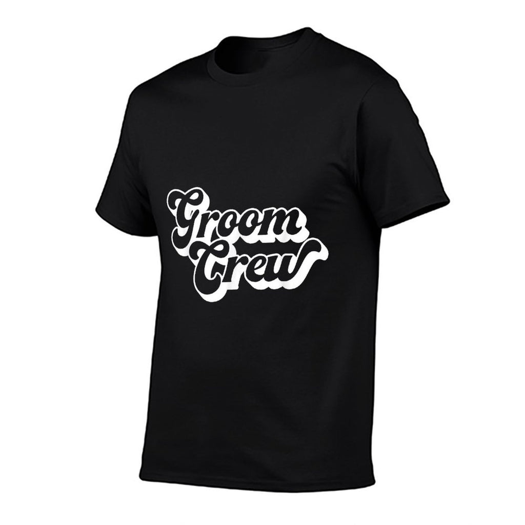 Groom Crew Bachelor Party Men Matching Squad Group  Rolled Sleeves T-Shirt
