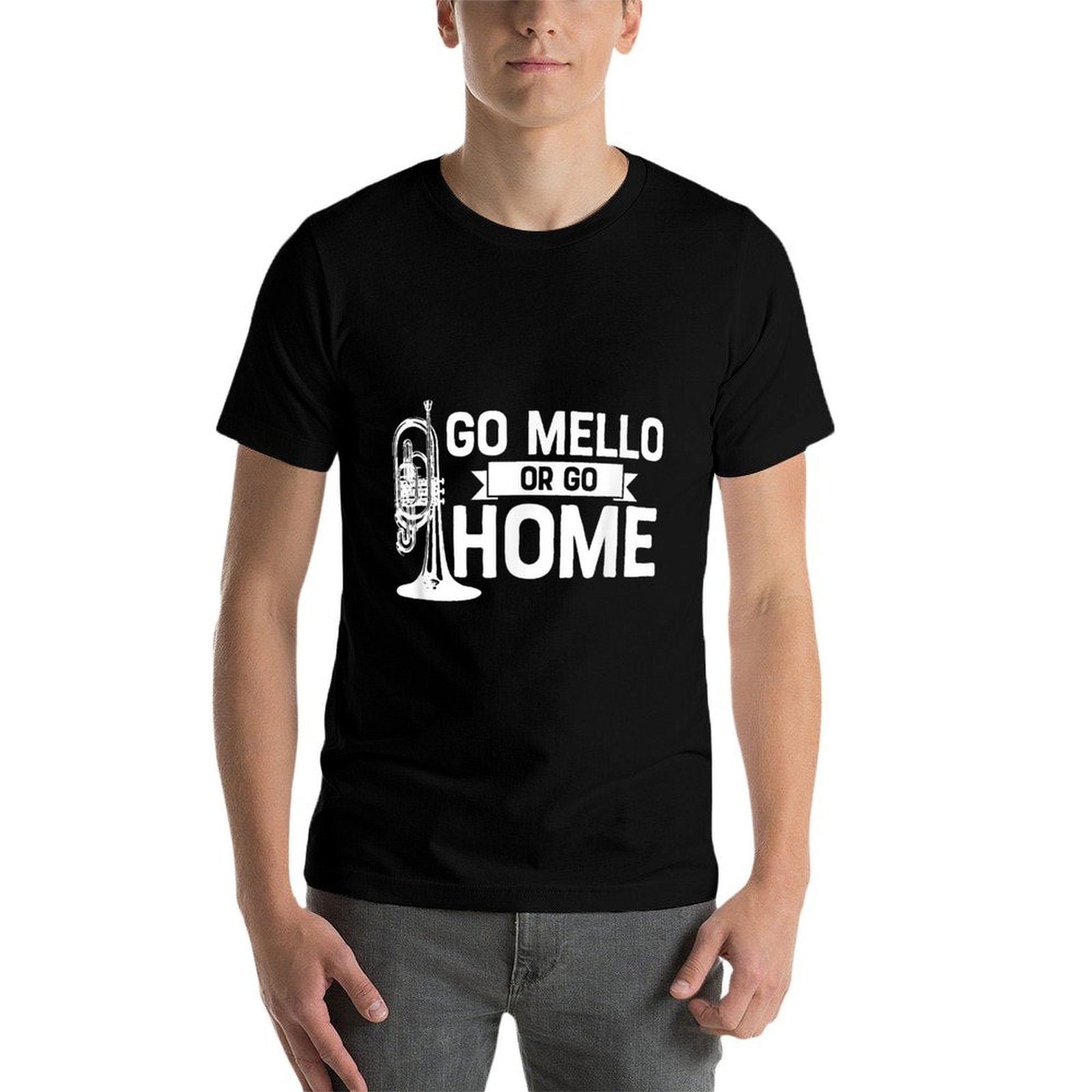 Go Mello Or Go Home Marching Band Mellophone for Camp  Summer-ready Fabric T-Shirt