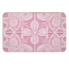 Pink Lace  Easy Maintenance Bath Mat