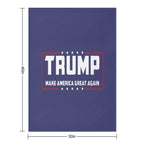 Trump Make America Great Again Logo Blue Shrink-resistant Throw Blanket