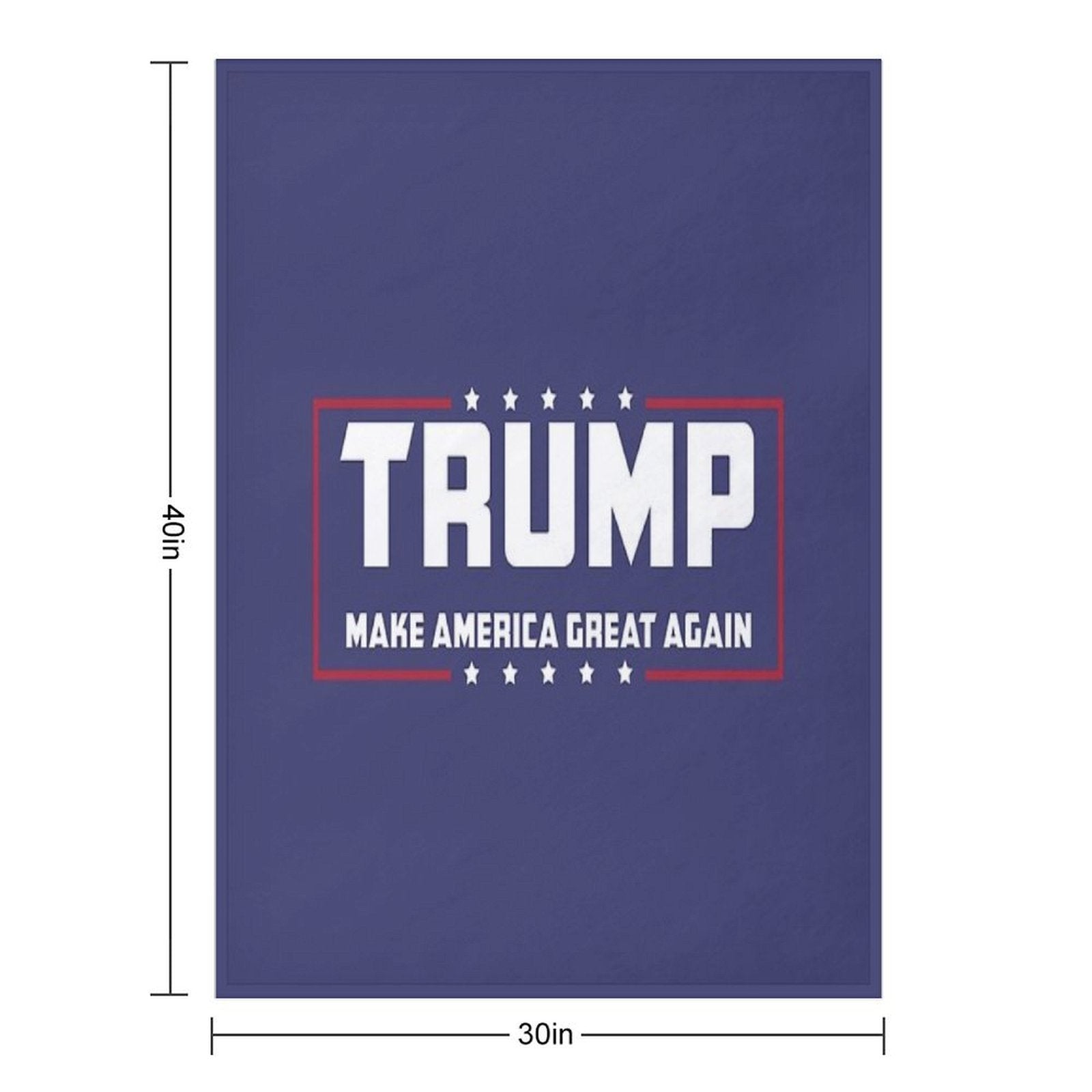Trump Make America Great Again Logo Blue Shrink-resistant Throw Blanket