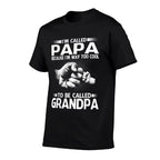 Papa Because Im Way Too Cool To Be Called Grandpa  Slim-fit Cut T-Shirt