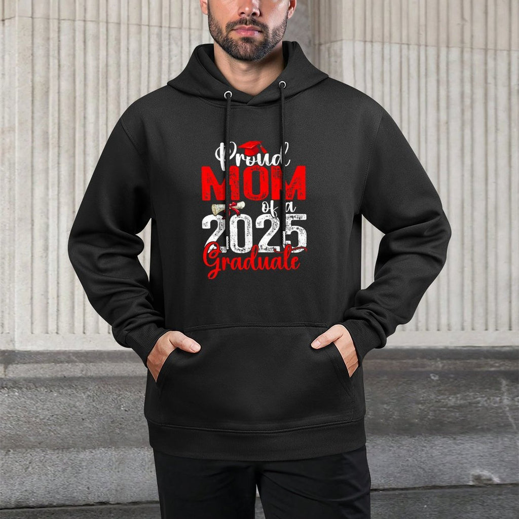 Proud Mom Of A Class Of 2025 Graduate Senior Graduation Moisture-Wicking Hoodie