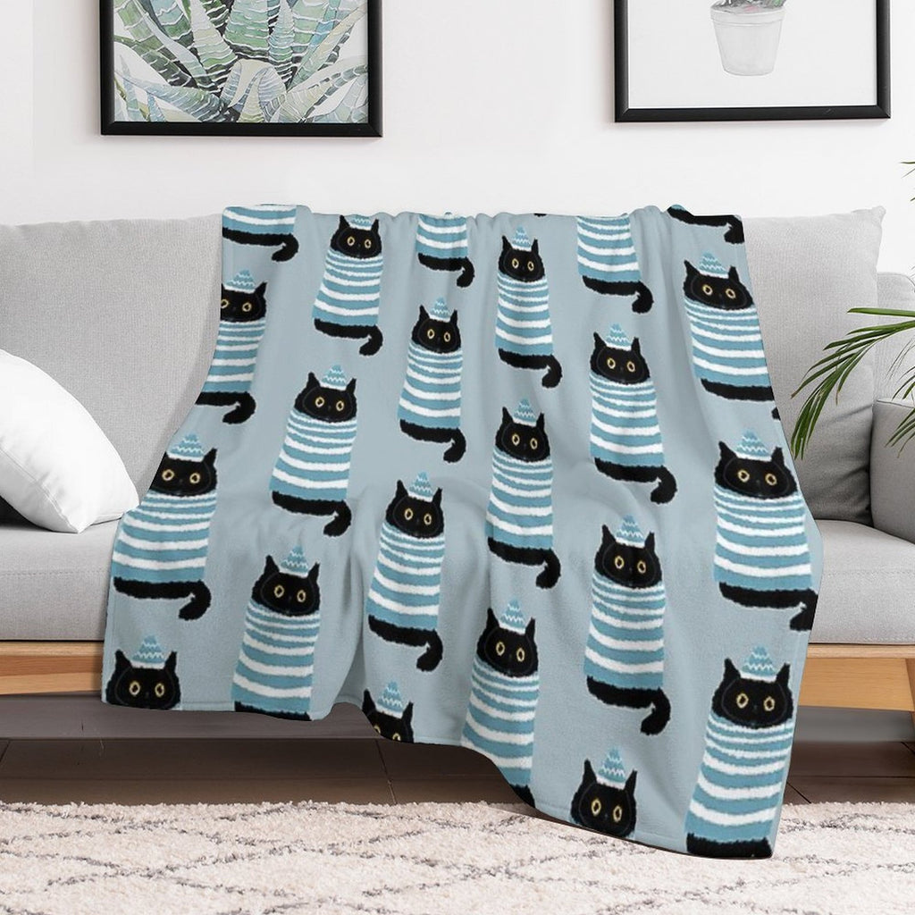Snow Cat 1 Versatility Throw Blanket