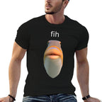 Fih Meme “Fih” Funny Misspelled Fish Meme  High-quality Stitching T-Shirt