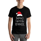 Santas Favorite Runner - Christmas Funny Running Gift  Easy-care T-Shirt